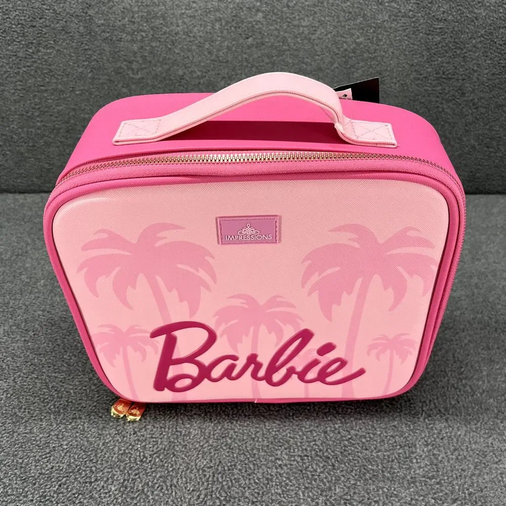 Impression Vanity Barbie Pink Cosmetic Bag with Removable‎ dividers New
